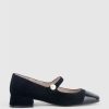 Edward Meller Capulet30 Cap Toe Mary Jane In Black Suede Online