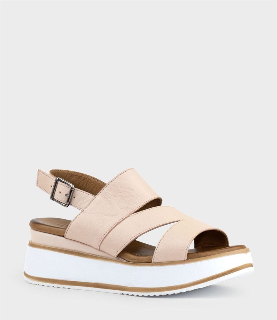 Edward Meller Laith Asymmetrical Sandal On Unit In Nude Wholesale