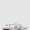 Edward Meller Serville Strappy Sandal In Silver Hot