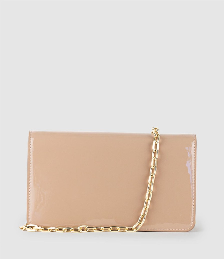 Edward Meller Nyx Evening Bag In Nude Patent Clearance