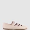 Edward Meller Emaline Crossover Elastic Ballet In Nude New