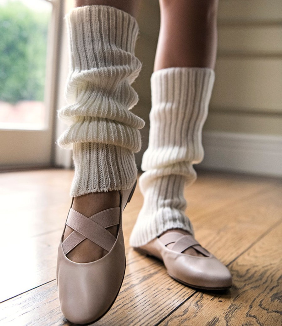 Edward Meller Emaline Crossover Elastic Ballet In Nude New