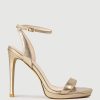 Edward Meller Whisper110 Single Strap Platform Sandal In Rosegold Hot