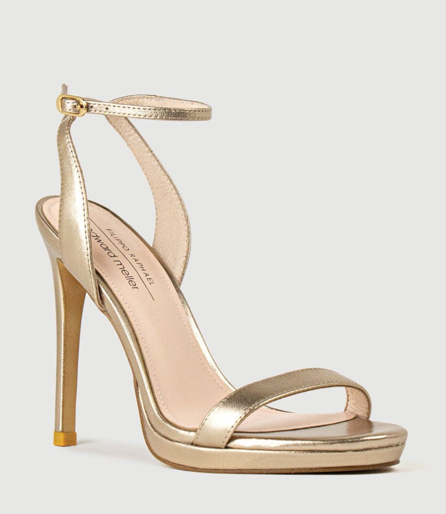 Edward Meller Whisper110 Single Strap Platform Sandal In Rosegold Hot