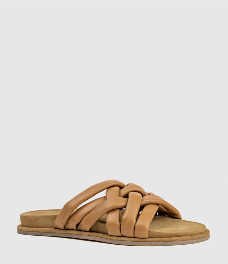 Edward Meller Hanson Multistrap Crossover Slide In Tan New