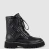 Edward Meller Yasmin Quilted Lace Up Boot In Black Online