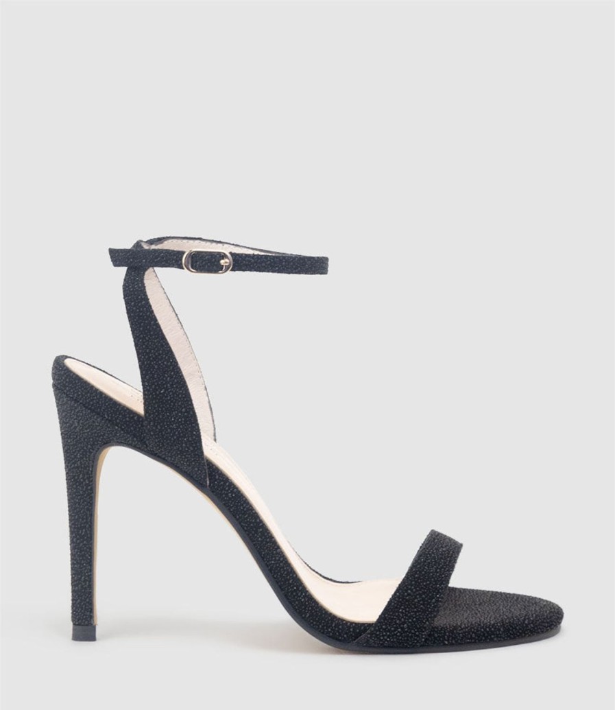 Edward Meller Wisp100 Single Strap Sandal In Black Speckle Hot