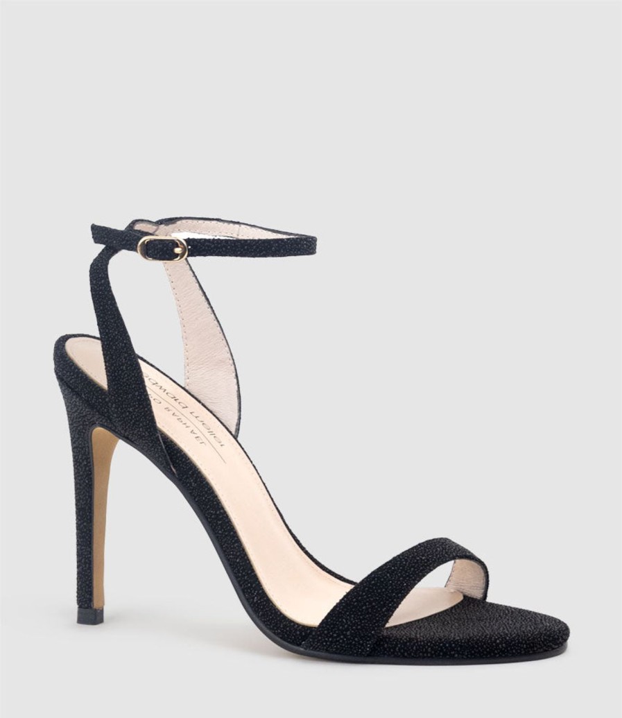 Edward Meller Wisp100 Single Strap Sandal In Black Speckle Hot