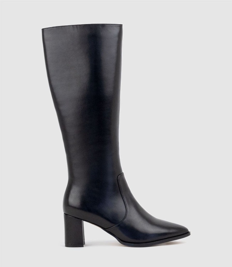 Edward Meller Vienna60 Knee High Boot In Black Hot