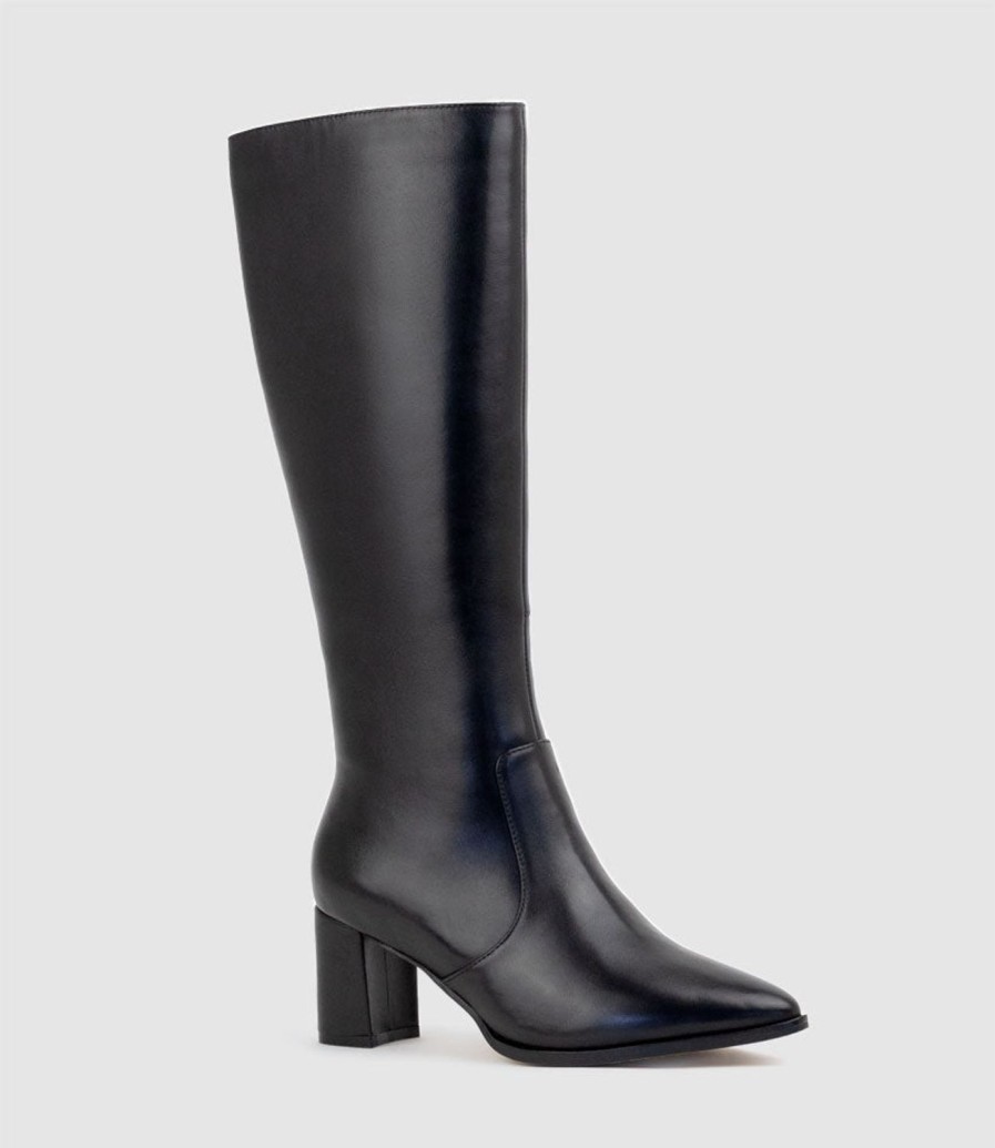 Edward Meller Vienna60 Knee High Boot In Black Hot