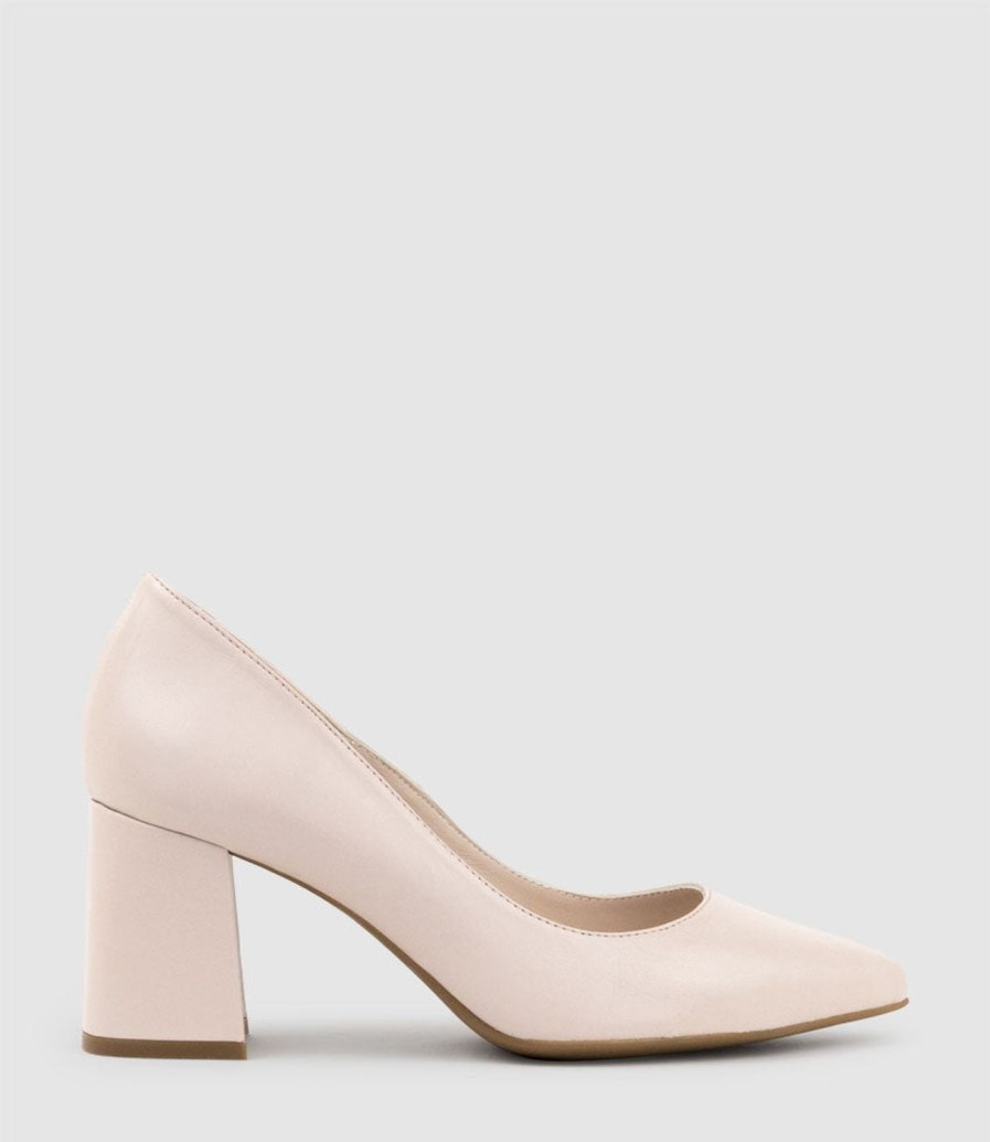 Edward Meller Bryson70 Block Heel Pump In Nude Wholesale