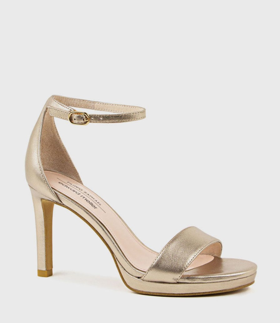 Edward Meller Sylvia90 Platform Sandal In Rosegold Hot