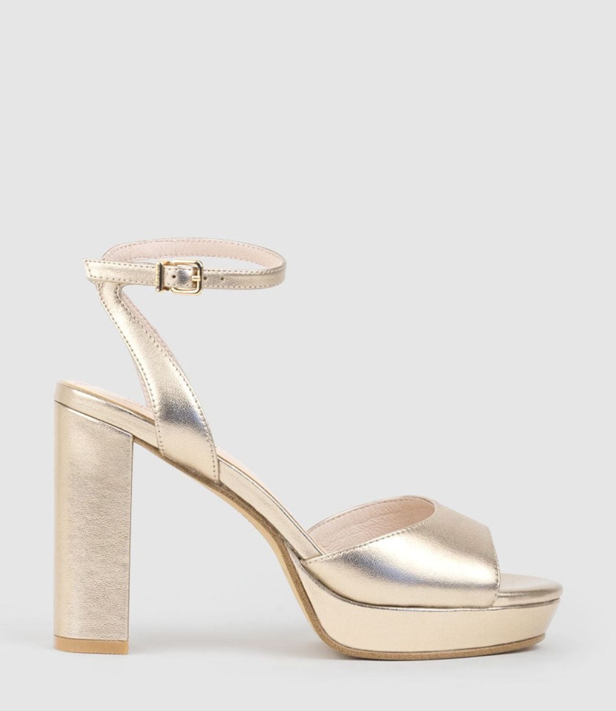 Edward Meller Rena100 Open Toe Platform Sandal In Rosegold Online