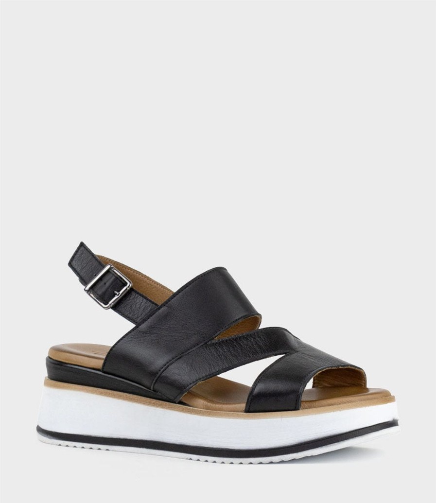 Edward Meller Laith Asymmetrical Sandal On Unit In Black Wholesale