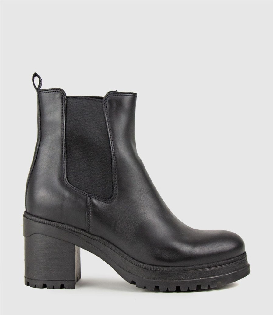 Edward Meller Paxton Chukka Boot On Rubber Heel In Black Wholesale