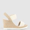 Edward Meller Mercedes Elastic Crochet Espadrille In Natural Clearance