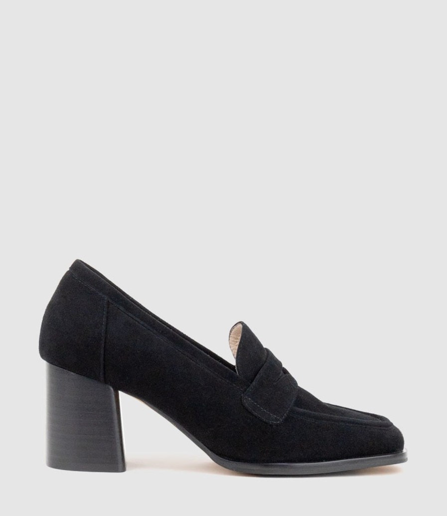 Edward Meller Hazel65 Albert Throat Pump In Black Suede Best