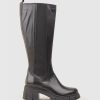 Edward Meller Verge Knee High Boot With Gusset In Black Best