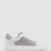 Edward Meller Justice Sneaker With Panel In Silver Ritz Hot