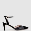 Edward Meller Addison75 Dorsay Pump In Black Suede Clearance