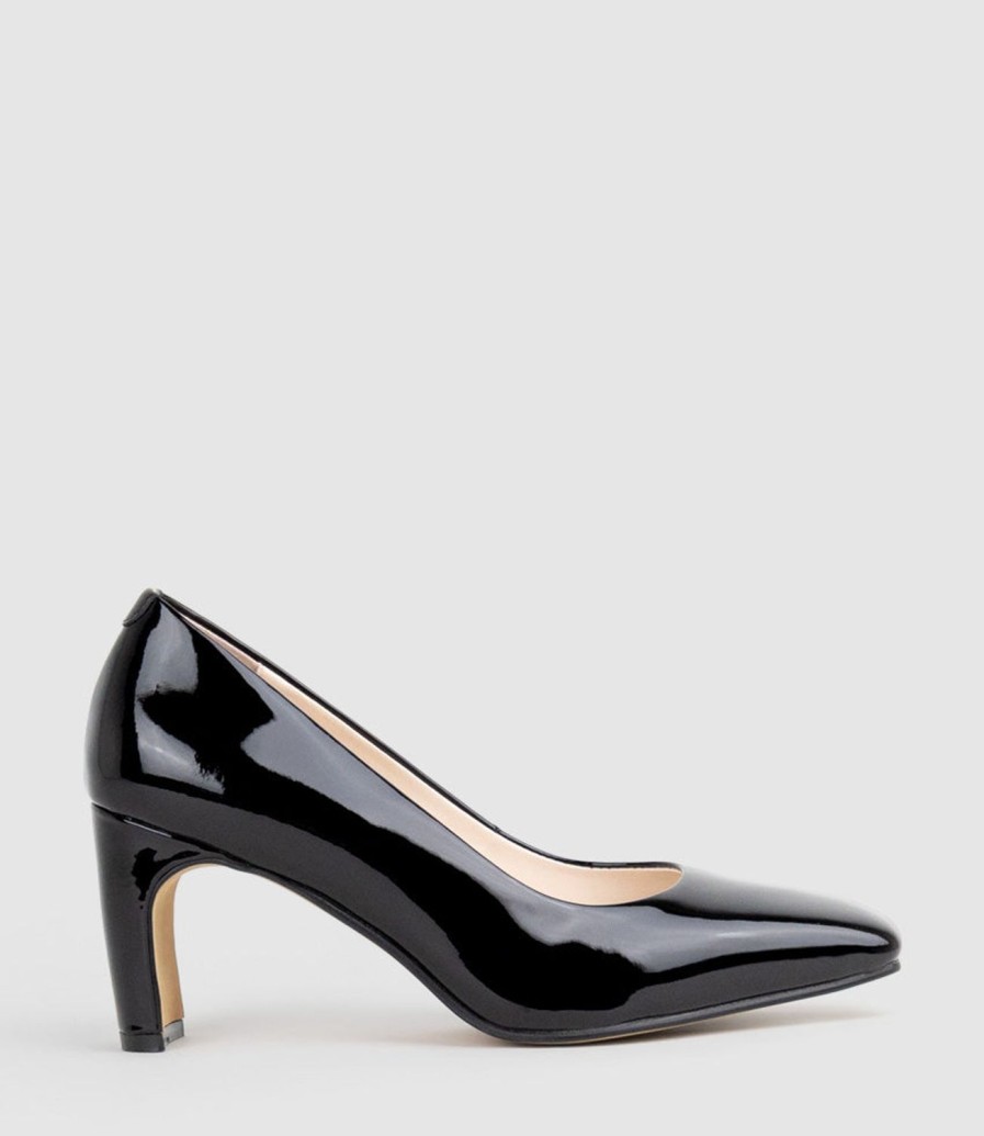 Edward Meller Bryce70 Square Toe Pump In Black Patent Wholesale