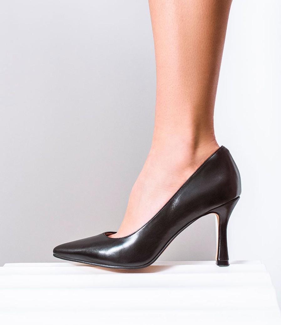 Edward Meller Amara85 Pump With Louis Heel In Black Clearance