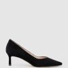 Edward Meller Annette55 V Throat Pump In Black Suede Online