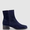 Edward Meller Weston40 Ankle Boot With Zip In Navy Suede Online