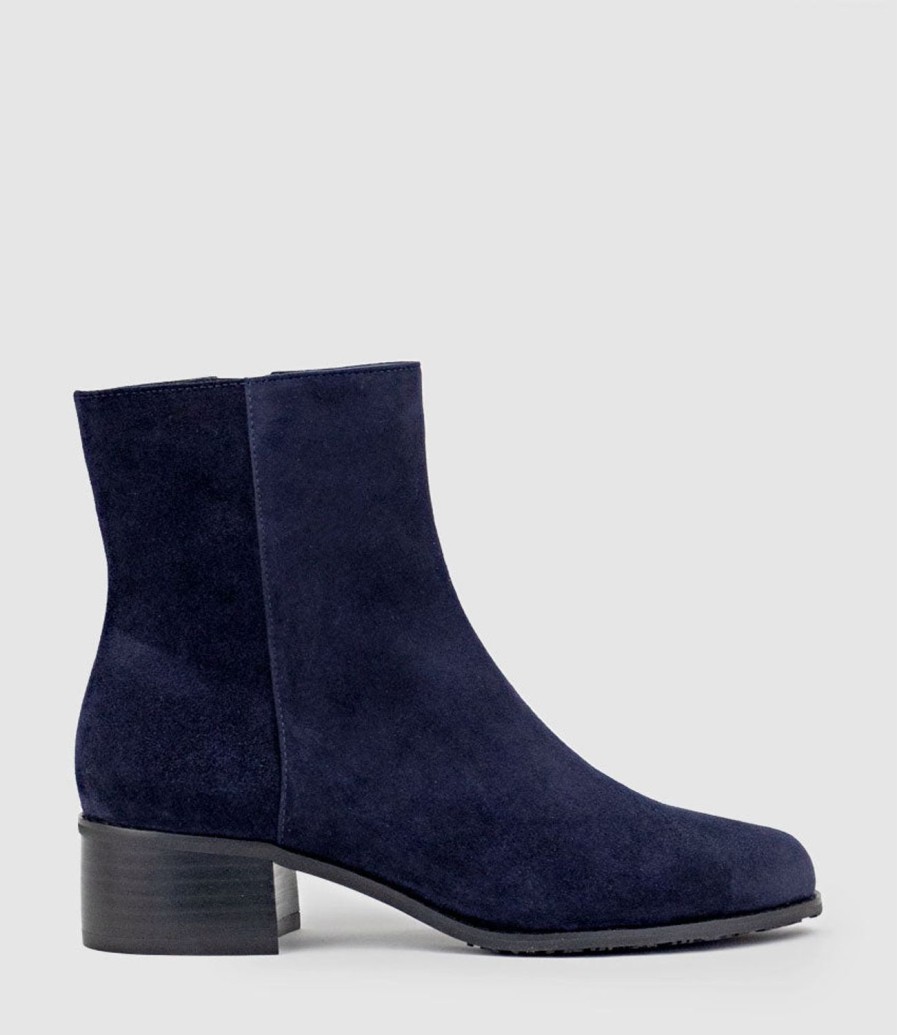 Edward Meller Weston40 Ankle Boot With Zip In Navy Suede Online