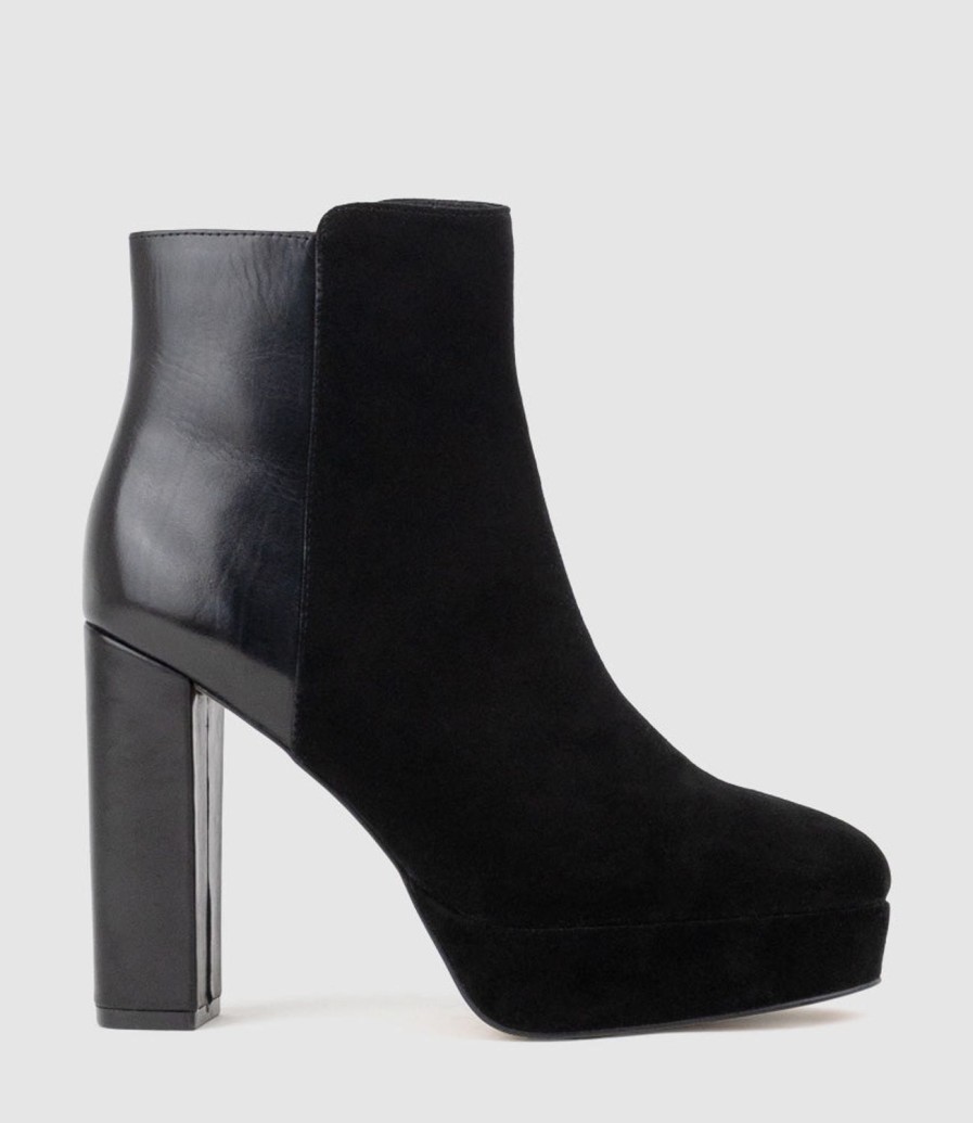 Edward Meller Ulias110 Half N Half Platform Boot In Black Calf Wholesale