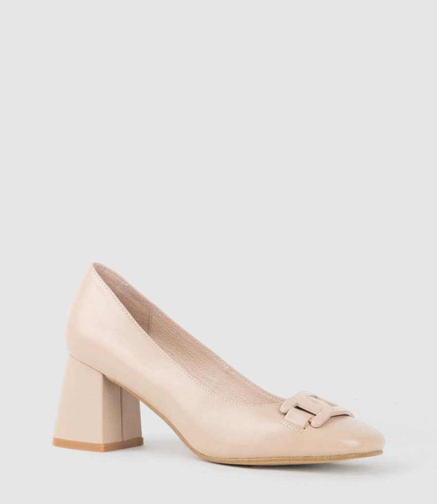 Edward Meller Bianca65 Pump With Trim In Nude Calf Wholesale