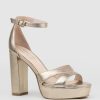 Edward Meller Sloane110 Platform Sandal In Rosegold Hot