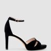 Edward Meller Spencer90 Interlocked Detail Platform Sandal In Black Suede Best