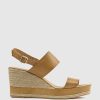 Edward Meller Mikara Two Strap Classic Espadrille In Camel Clearance