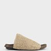 Edward Meller Kyndra Textured Slide On Footbed In Natural Best