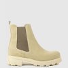 Edward Meller Ashley Chelsea Boot On Lug Sole In Sand Suede Wholesale