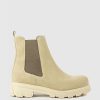 Edward Meller Ashley Chelsea Boot On Lug Sole In Sand Suede Best