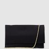 Edward Meller Neve Envelope Clutch In Black Satin Best