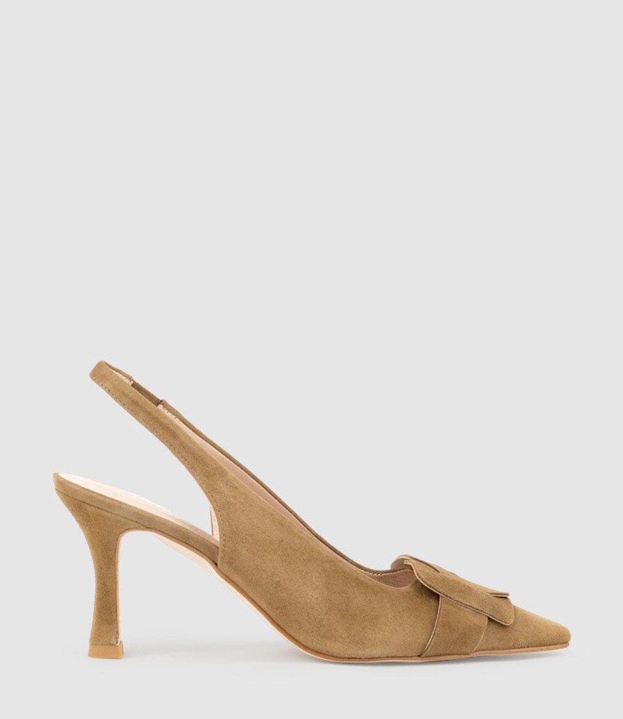 Edward Meller Daphne70 Slingback Pump In Tan Suede Best