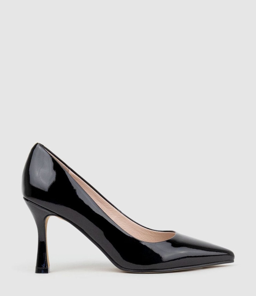 Edward Meller Amos85 Pump With Louis Heel In Black Patent Hot