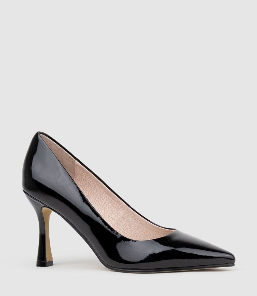 Edward Meller Amos85 Pump With Louis Heel In Black Patent Hot