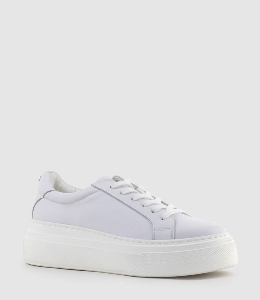 Edward Meller Jayce Platform Sneaker In White Online