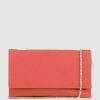 Edward Meller Neve Envelope Clutch In Red Satin Online