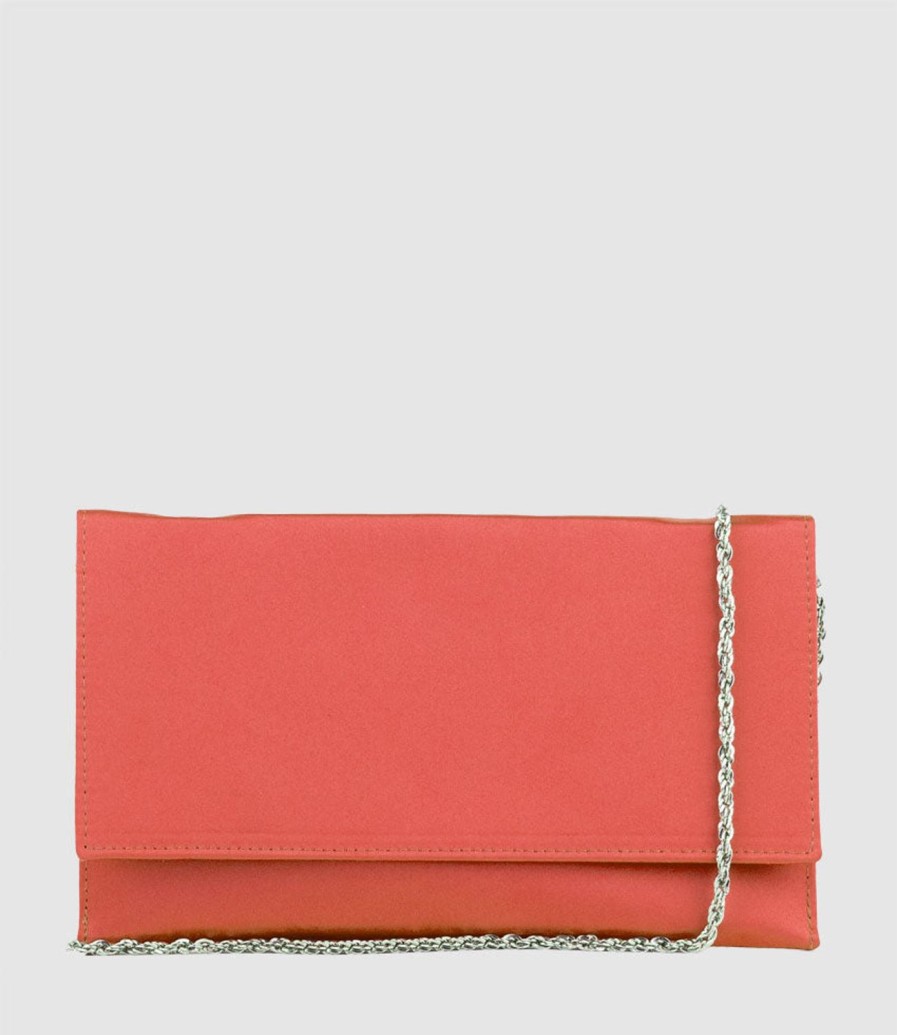 Edward Meller Neve Envelope Clutch In Red Satin Online