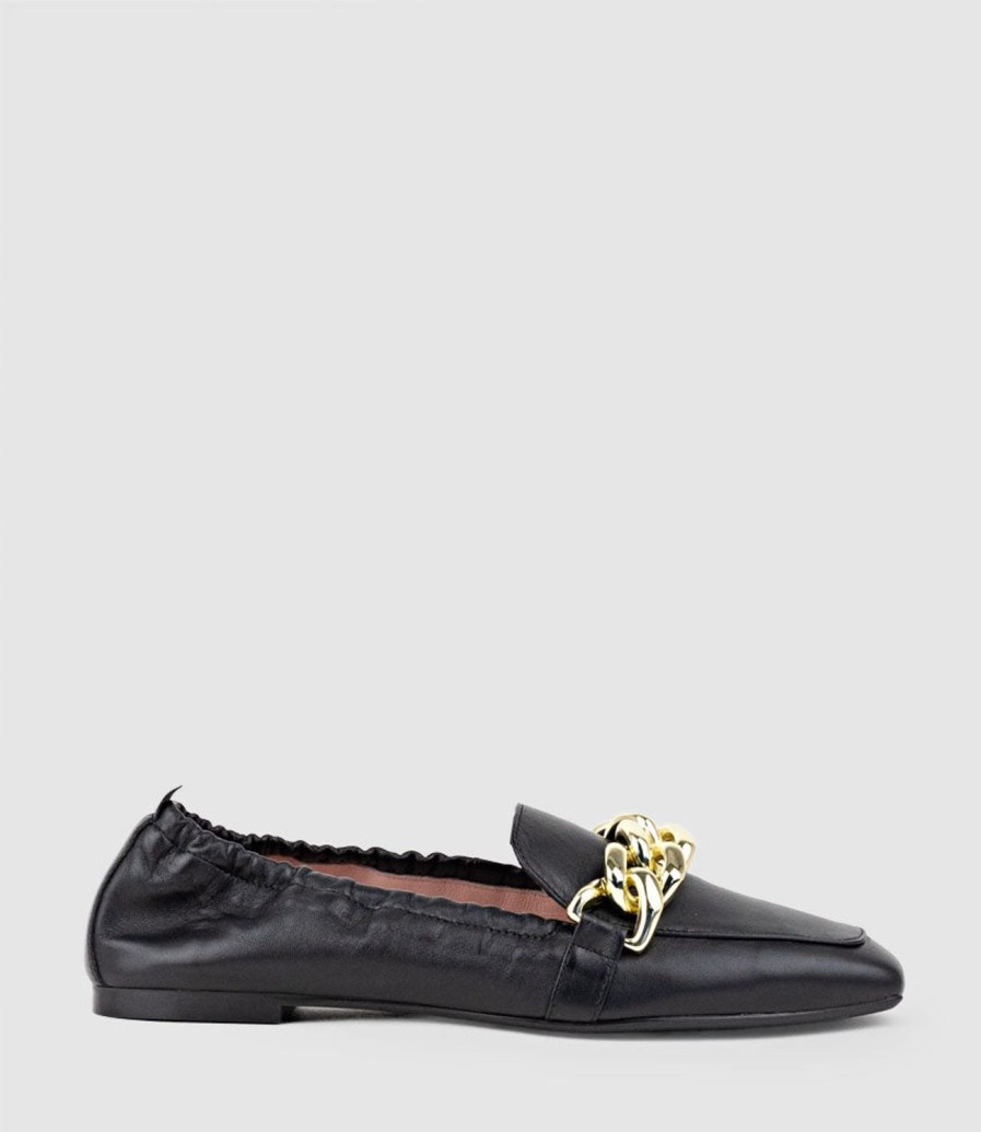 Edward Meller Giani Loafer With Chain In Black Clearance