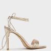 Edward Meller Wisteria100 Ankle Tie Sandal In Rosegold New