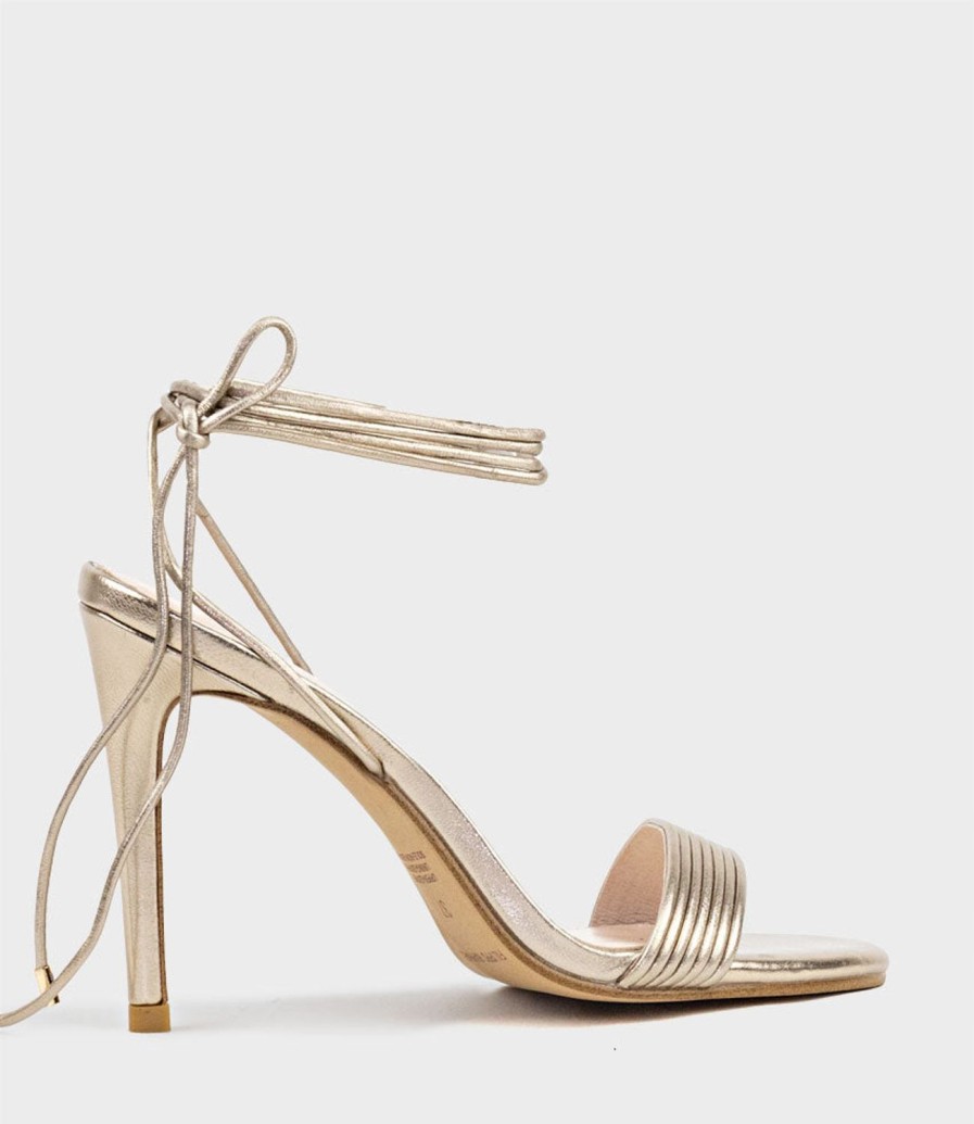 Edward Meller Wisteria100 Ankle Tie Sandal In Rosegold New