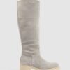 Edward Meller Savoury Classic Knee Boot In Pebble Suede Hot