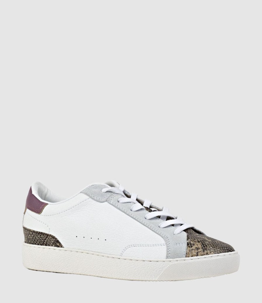 Edward Meller Josette Sneaker With Accents In Snake Combo Wholesale