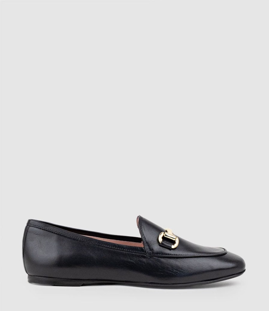 Edward Meller Galio Horsebit Loafer In Black Wholesale